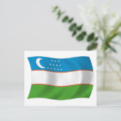 Carte postale du drapeau de l'Ouzbékistan (Debout devant)