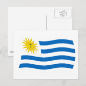 Carte postale du drapeau de l'Uruguay (Devant / Derrière)