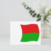 Carte postale du drapeau de Madagascar (Debout devant)