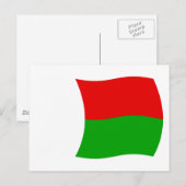 Carte postale du drapeau de Madagascar (Devant / Derrière)