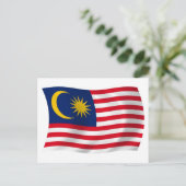 Carte postale du drapeau de Malaisie (Debout devant)