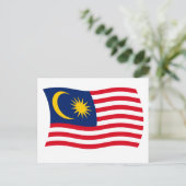 Carte postale du drapeau de Malaisie (Debout devant)