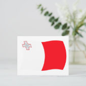 Carte postale du drapeau de Malte (Debout devant)