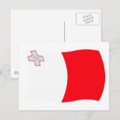Carte postale du drapeau de Malte (Devant / Derrière)