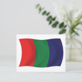 Carte postale du drapeau de Mars (Debout devant)