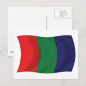 Carte postale du drapeau de Mars (Devant / Derrière)