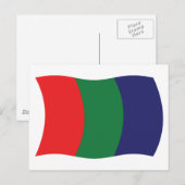 Carte postale du drapeau de Mars (Devant / Derrière)