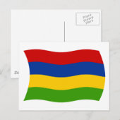 Carte postale du drapeau de Maurice (Devant / Derrière)