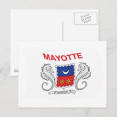 Carte postale du drapeau de Mayotte (Devant / Derrière)