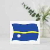 Carte postale du drapeau de Nauru (Debout devant)