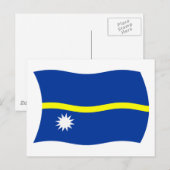Carte postale du drapeau de Nauru (Devant / Derrière)