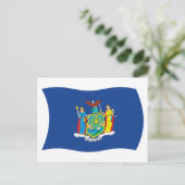 Carte postale du drapeau de New York (Debout devant)