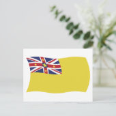 Carte postale du drapeau de Nioué (Debout devant)