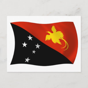 Carte postale du drapeau de Papouasie-Nouvelle-Gui