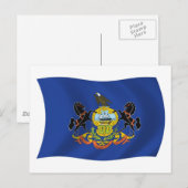 Carte postale du drapeau de Pennsylvanie (Devant / Derrière)
