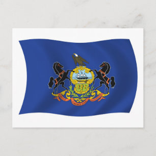 Carte postale du drapeau de Pennsylvanie
