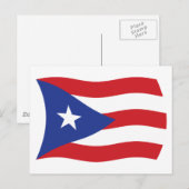 Carte postale du drapeau de Porto Rico (Devant / Derrière)