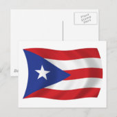 Carte postale du drapeau de Porto Rico (Devant / Derrière)