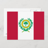 Carte postale du drapeau de Raleigh, Caroline du N (Devant / Derrière)