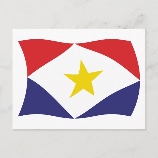 Carte postale du drapeau de Saba (Devant)