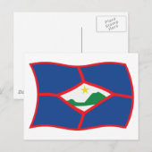 Carte postale du drapeau de Saint-Eustache (Devant / Derrière)