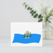 Carte postale du drapeau de Saint-Marin (Debout devant)