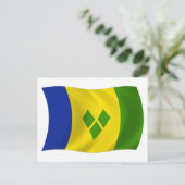 Carte postale du drapeau de Saint-Vincent Grenadin (Debout devant)