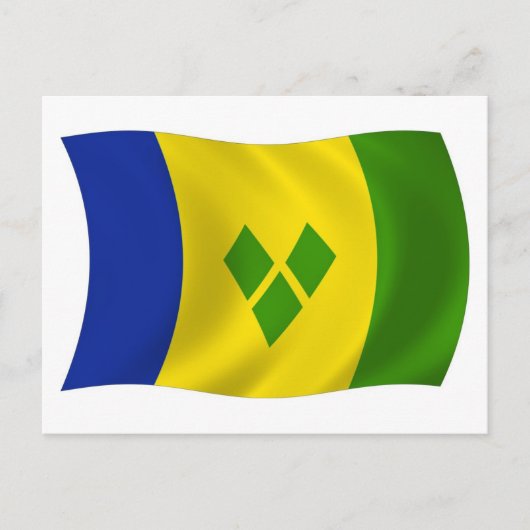 Carte postale du drapeau de Saint-Vincent Grenadin (Devant)