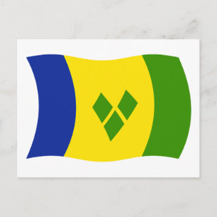 Carte postale du drapeau de Saint-Vincent Grenadin