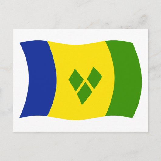 Carte postale du drapeau de Saint-Vincent Grenadin (Devant)
