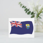 Carte postale du drapeau de Sainte-Hélène (Debout devant)