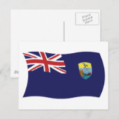 Carte postale du drapeau de Sainte-Hélène (Devant / Derrière)