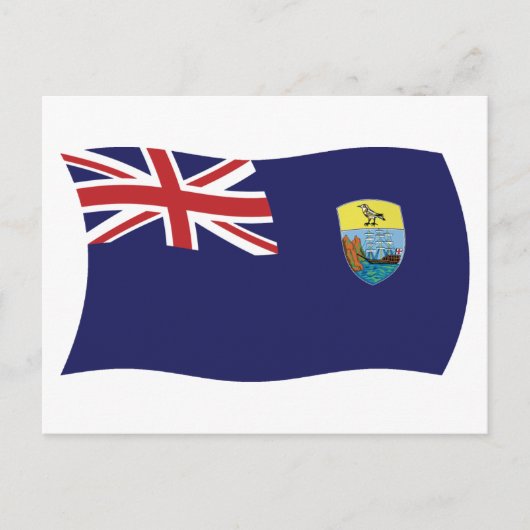 Carte postale du drapeau de Sainte-Hélène (Devant)