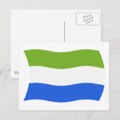Carte postale du drapeau de Sierra Leone (Devant / Derrière)