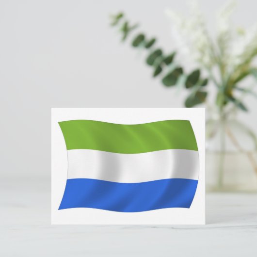 Carte postale du drapeau de Sierra Leone (Debout devant)