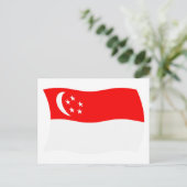 Carte postale du drapeau de Singapour (Debout devant)