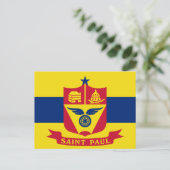 Carte postale du drapeau de St Paul, Minnesota (Debout devant)