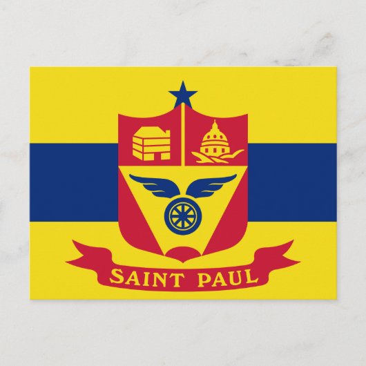 Carte postale du drapeau de St Paul, Minnesota (Devant)