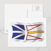 Carte postale du drapeau de Terre-Neuve-et-Labrado (Devant / Derrière)
