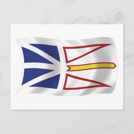Carte postale du drapeau de Terre-Neuve-et-Labrado (Devant)
