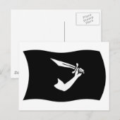 Carte postale du drapeau de Thomas Tew (Devant / Derrière)