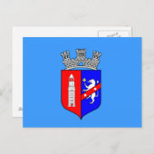 Carte postale du drapeau de Tirana, Albanie (Devant / Derrière)