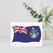 Carte postale du drapeau de Tristan da Cunha (Debout devant)