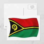 Carte postale du drapeau de Vanuatu (Devant / Derrière)