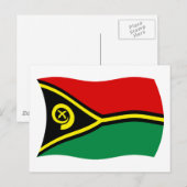 Carte postale du drapeau de Vanuatu (Devant / Derrière)