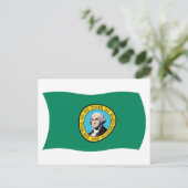 Carte postale du drapeau de Washington (Debout devant)