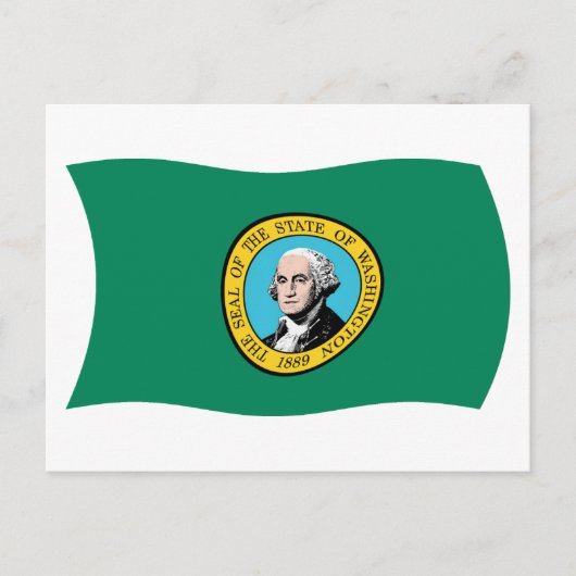 Carte postale du drapeau de Washington (Devant)