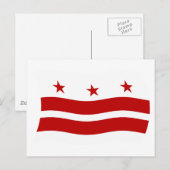 Carte postale du drapeau de Washington D.C. (Devant / Derrière)
