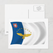 Carte postale du drapeau des Açores (Devant / Derrière)