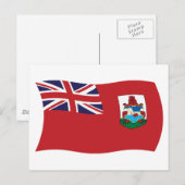 Carte postale du drapeau des Bermudes (Devant / Derrière)